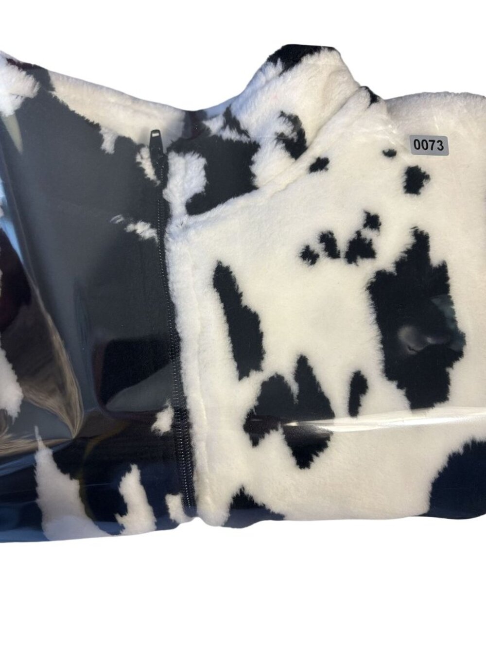 Black Mountain Outdoor Cow Print Fleece Jacket Youth XL Full Zip Warm Plush Soft - Picture 11 of 11